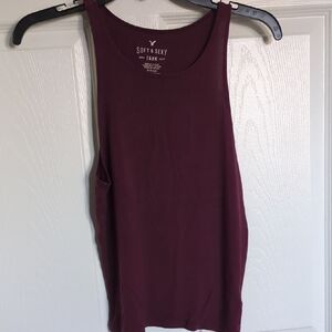 American Eagle Outfitters Soft & Sexy Tank Top - Deep Burgundy